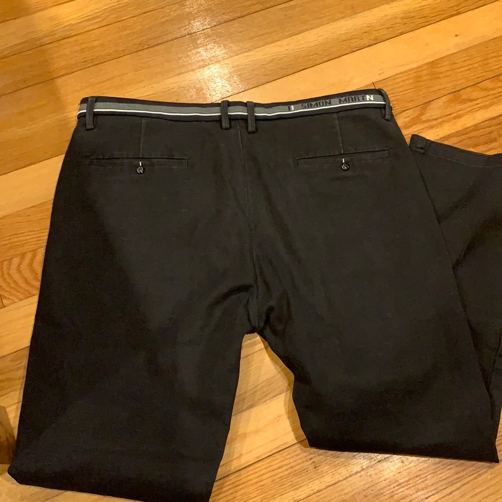 32” waist, black cotton pants, Simon Martn